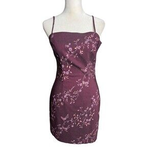 XOXO Floral Embroidered Dress Y2K Purple Sz 5
